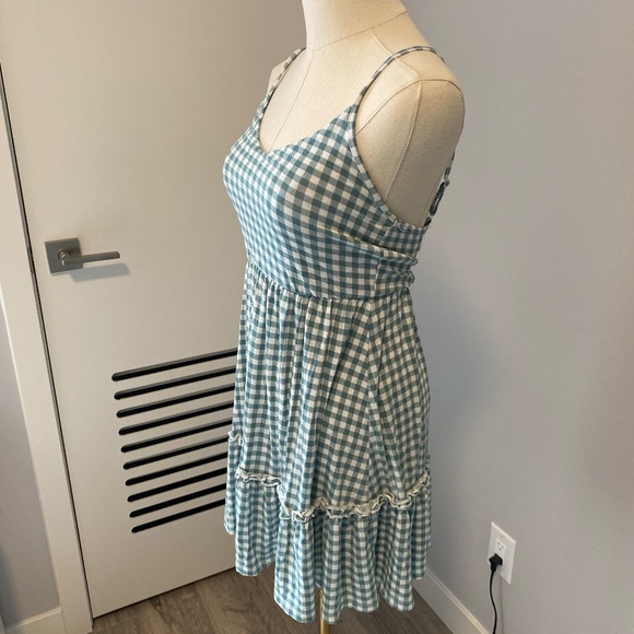Green Gingham Sun Dress | Casual Summer - Picture 5 of 8